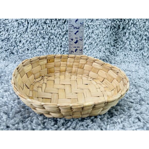 Wicker Basket Small Home Decor Any Room Farmhouse Style 3inX4inX6in Brown - Picture 4 of 12